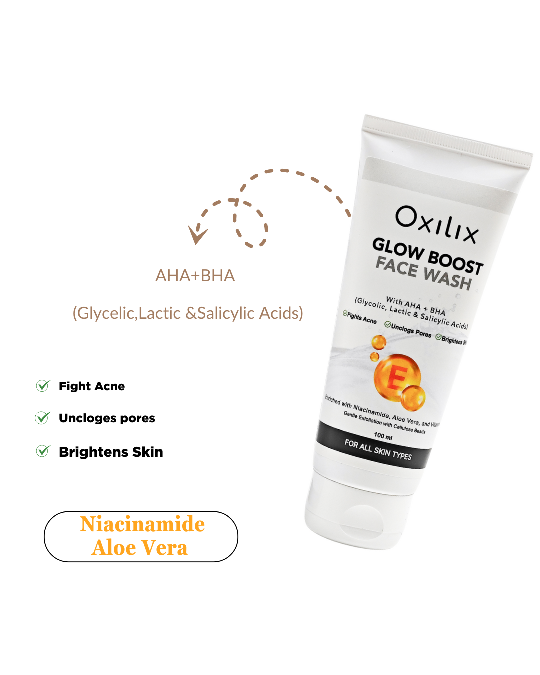 Glow Boost Face Wash with AHA+BHA