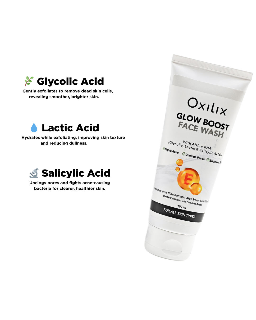 Glow Boost Face Wash with AHA+BHA