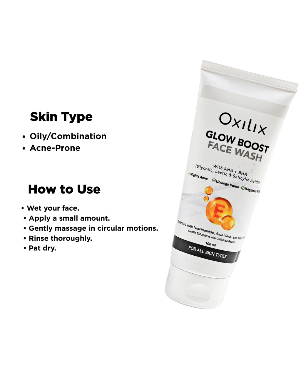 Glow Boost Face Wash with AHA+BHA