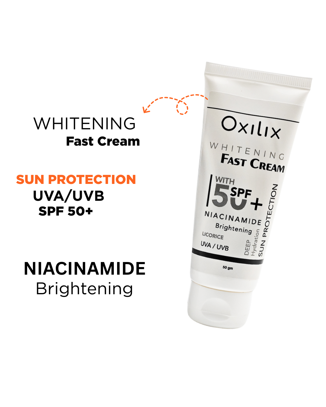 whitening fast cream with SPF 50+