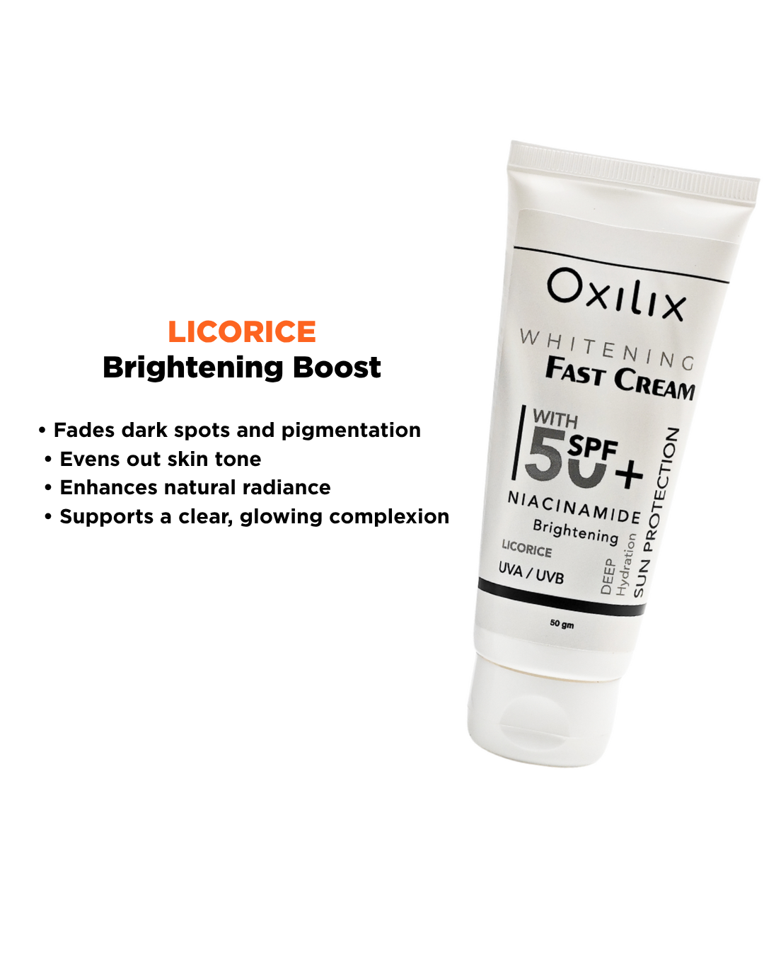whitening fast cream with SPF 50+