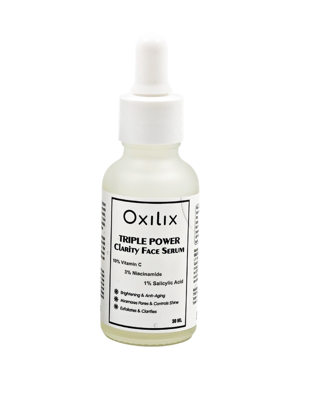 Triple power clarity face serum with 10% vitamin c, 3% Niacinamide, 1% salicylic acid